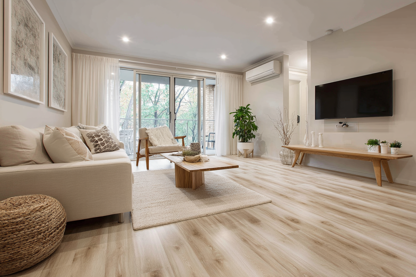 Modern salon laminat parke